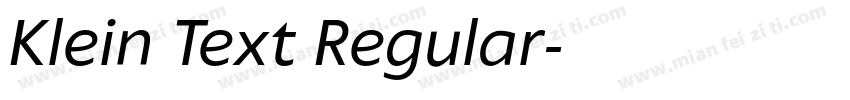 Klein Text Regular字体转换